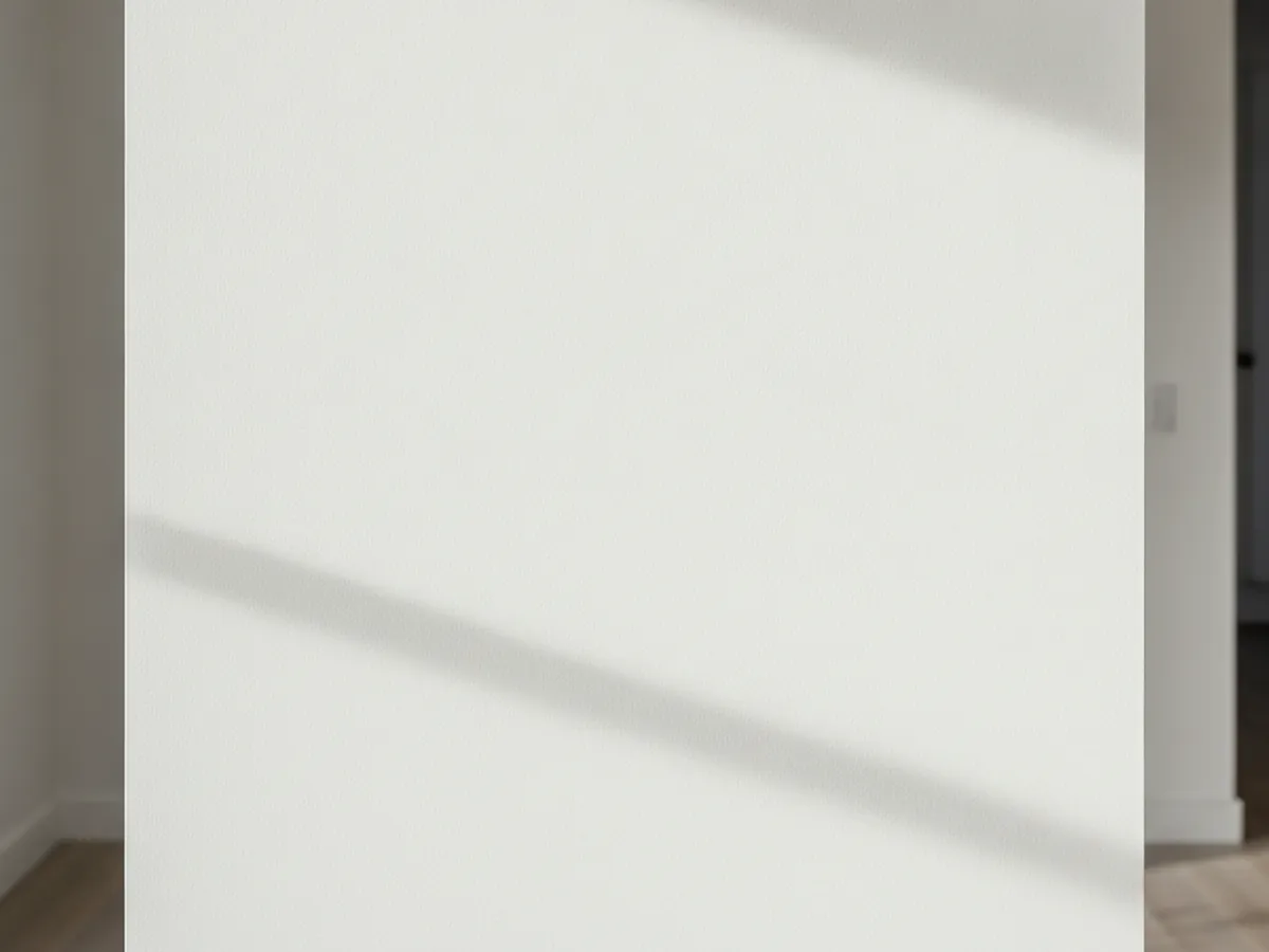 Close-up of a finished drywall patch blended into the surrounding wall in an El Paso home